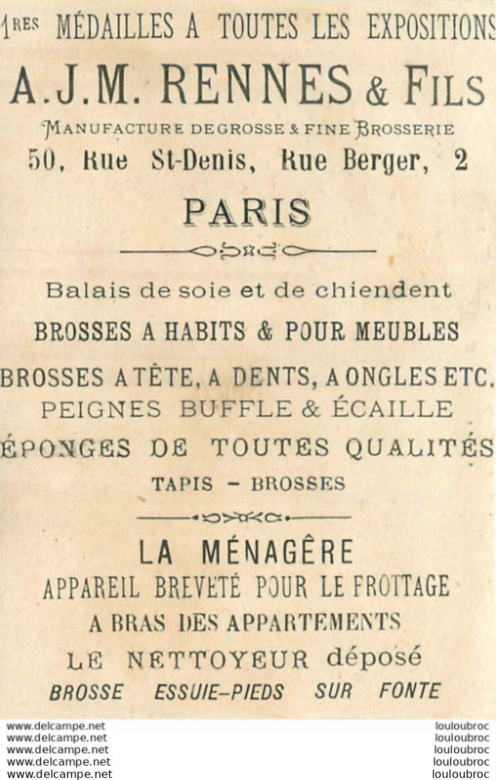 A.J.M. RENNES ET FILS MANUFACTURE DE BROSSERIE PARIS - Other & Unclassified