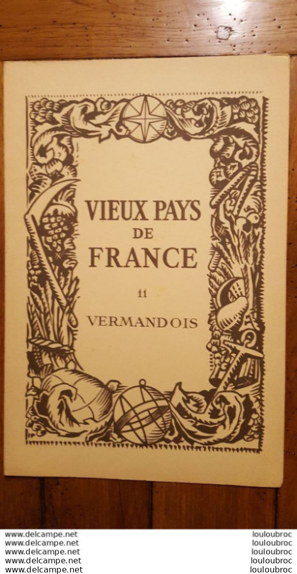 BELLE CARTE GEOGRAPHIQUE LE VERMANDOIS VOIR LES 2 SCANS ET PHOTOS TOURISTIQUES 36X27CM - Geographical Maps