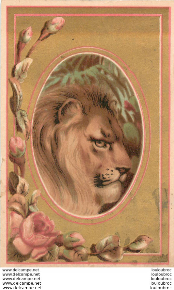 BELLE CHROMO DOREE LION 11.50 X 7.50 CM - Other & Unclassified