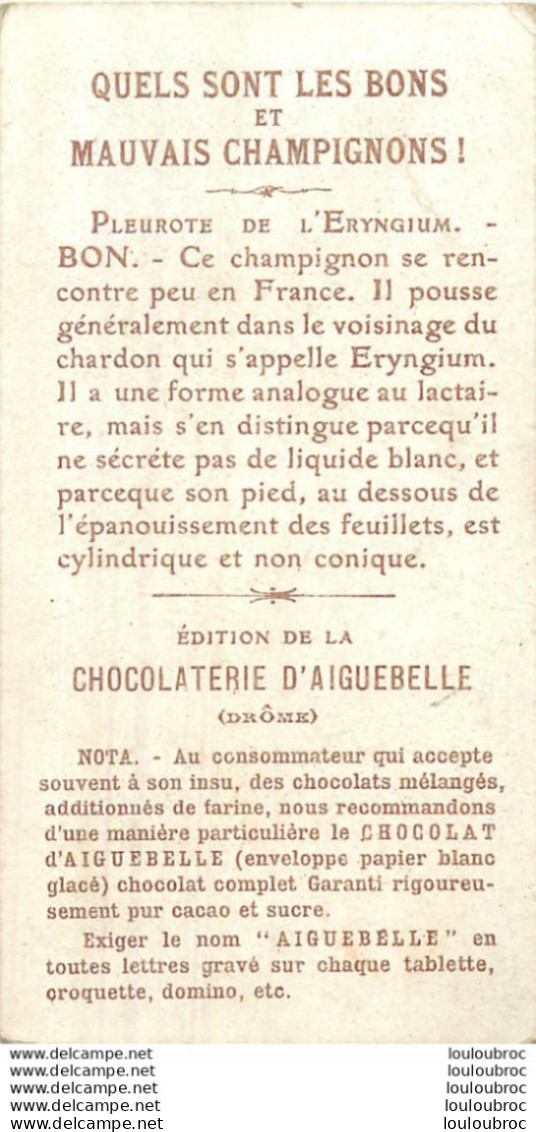 CHROMO CHOCOLAT D'AIGUEBELLE LES  CHAMPIGNONS PLEUROTE - Aiguebelle
