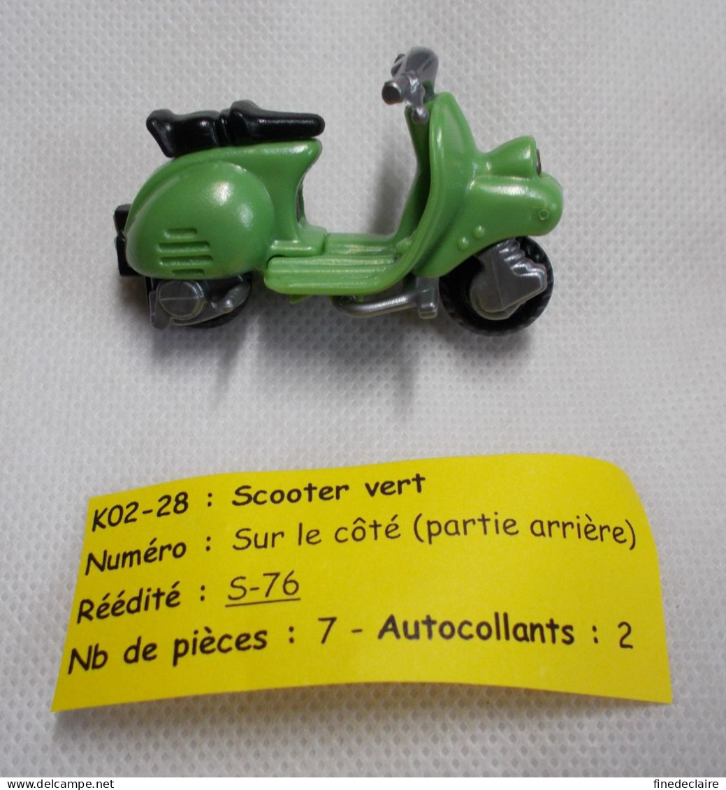 Kinder - Scooter Vert - K02 28 - Sans BPZ - Mountables