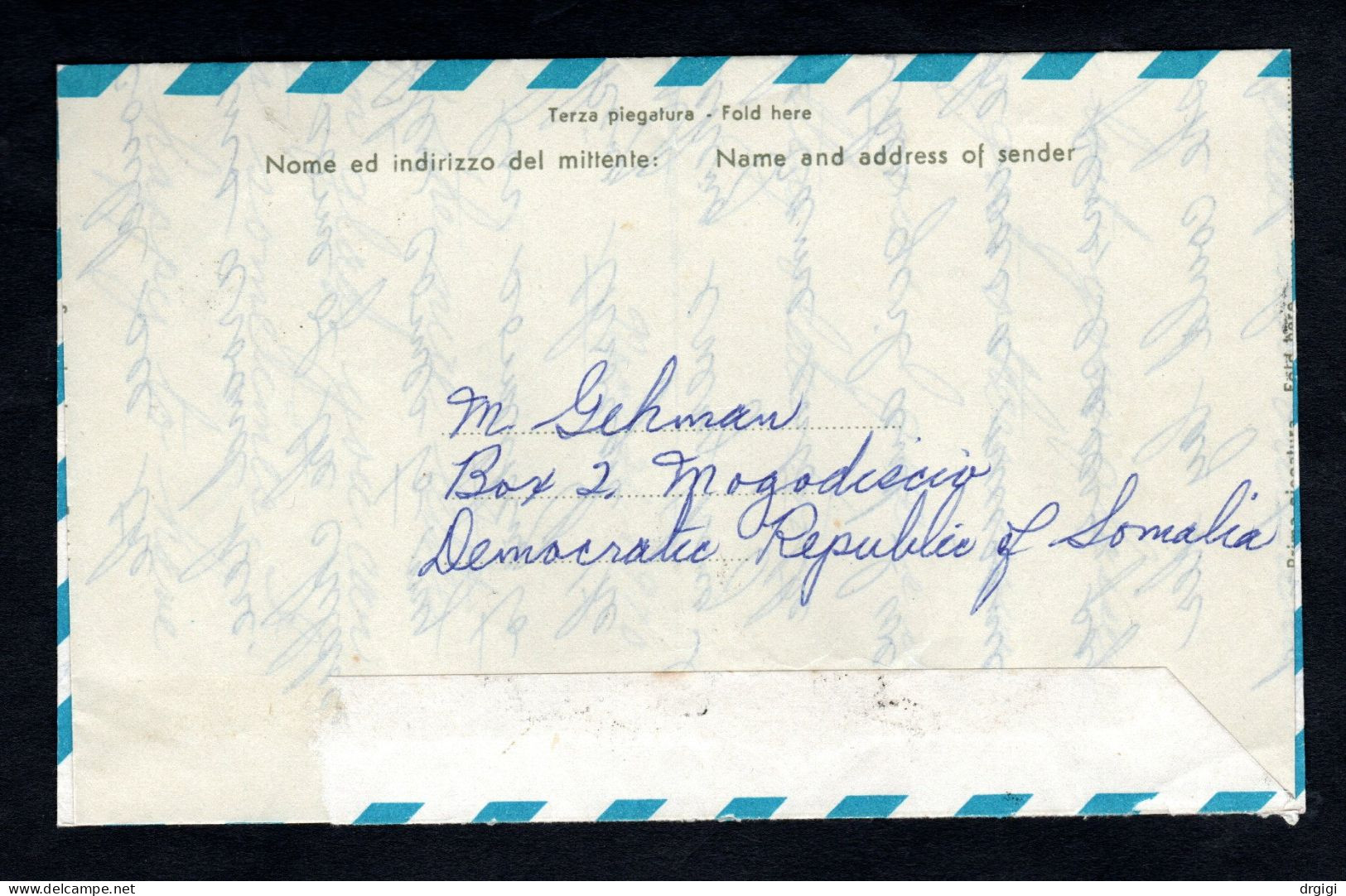 SOMALIA, 1970, INTERO POSTALE A 5 CEI, MOGADISCIO X GLI USA , AEROGRAMMA - Somalië (1960-...)