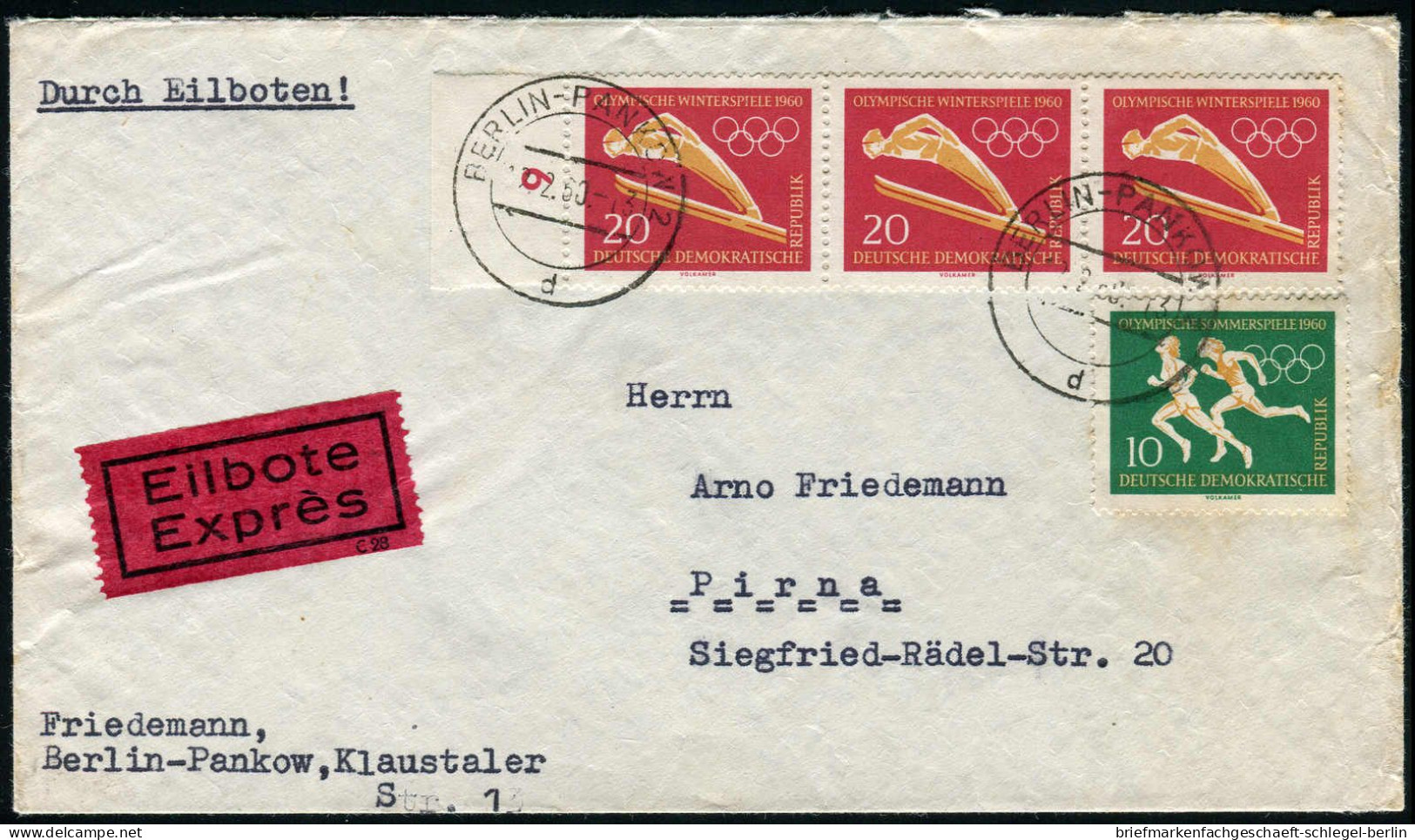 DDR, 1960, 747, 748(3), Brief - Autres & Non Classés