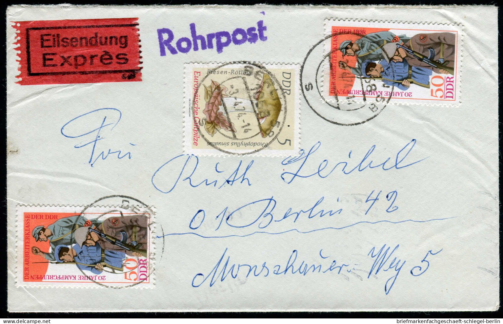 DDR, 1974, 1876(2), 1933, Brief - Autres & Non Classés