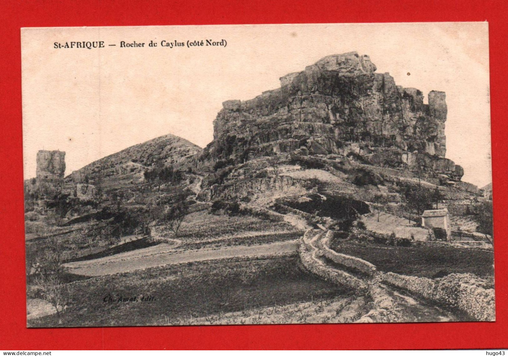 (RECTO / VERSO) SAINT AFFRIQUE EN 1917 - ROCHER DE CAYLUS COTE NORD - CPA - Saint Affrique