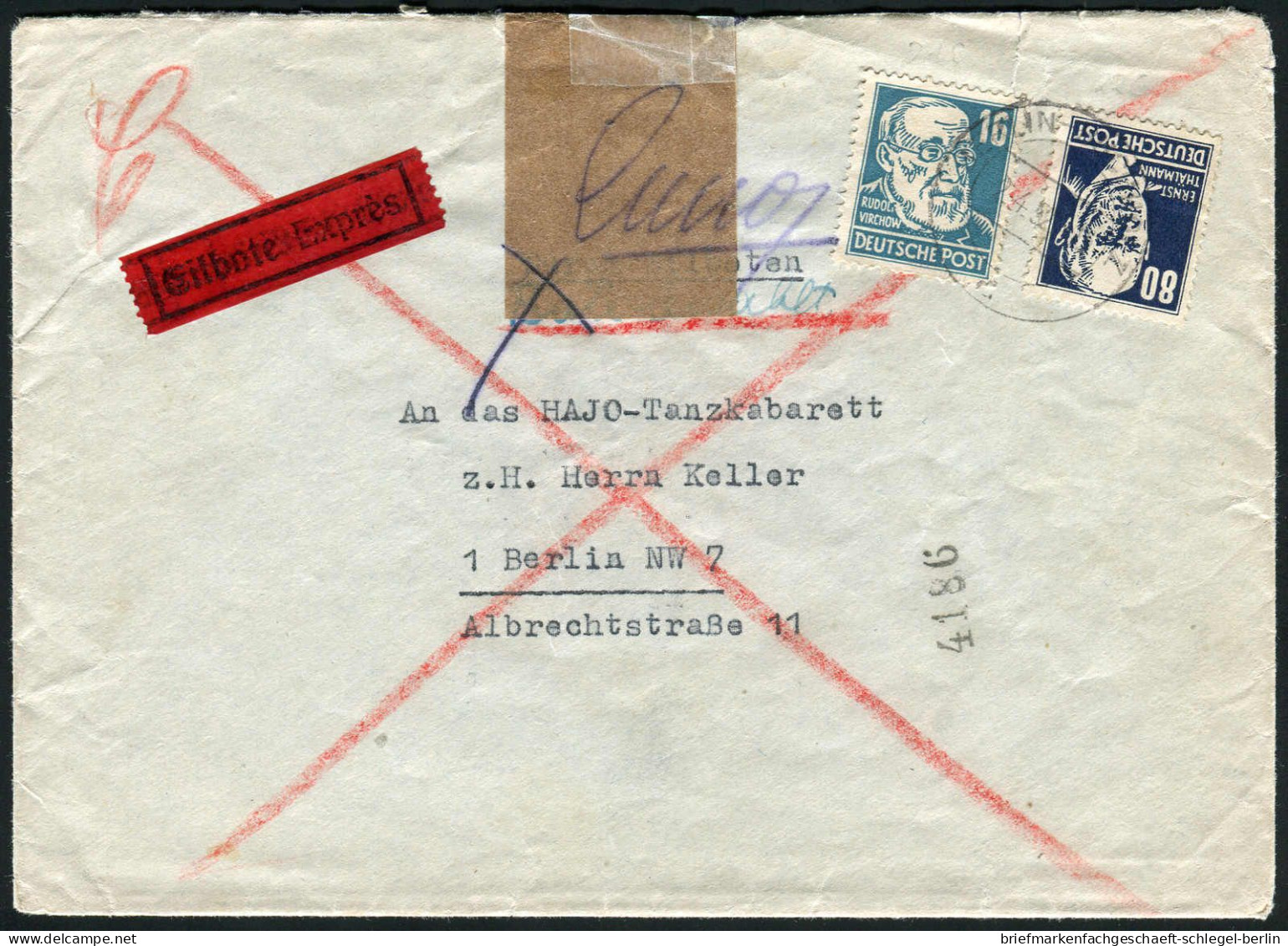 DDR, 1952, 218, 226, Brief - Otros & Sin Clasificación