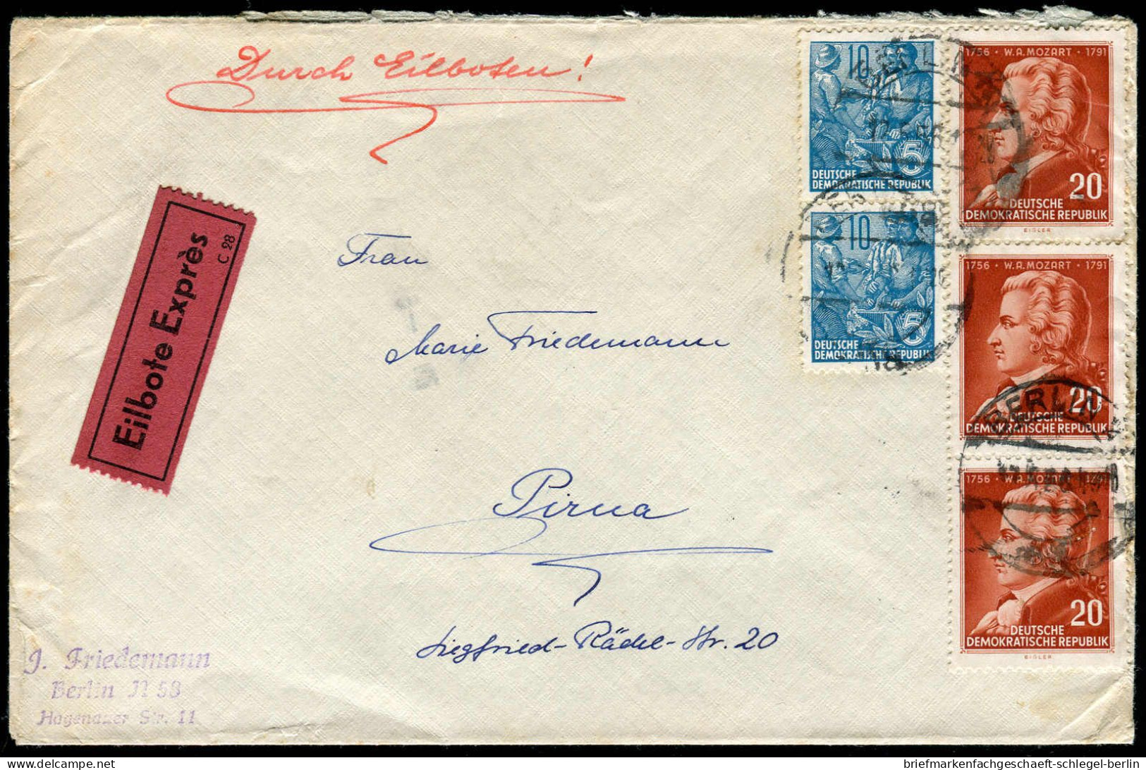 DDR, 1956, 409(2), 511(3), Brief - Autres & Non Classés