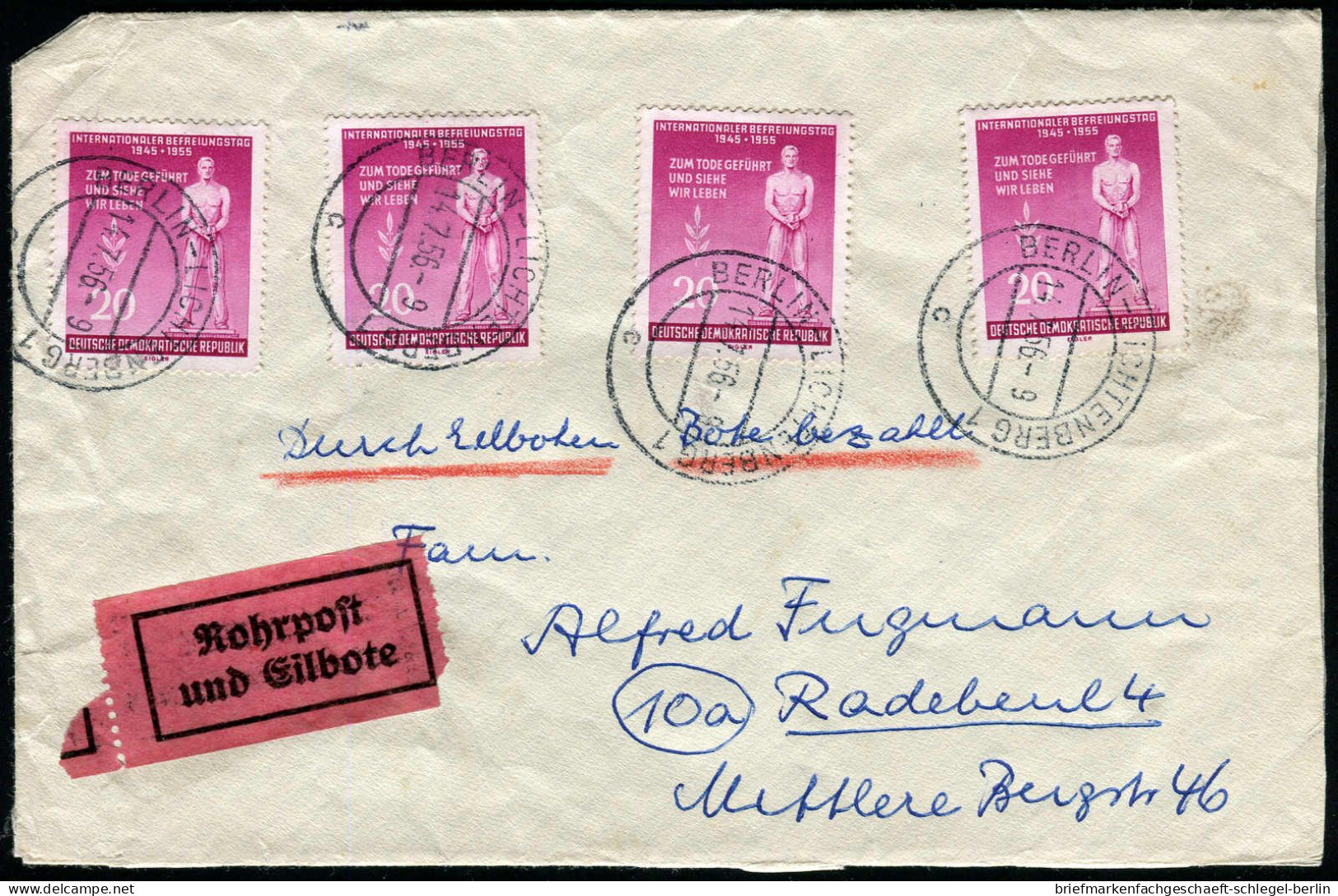 DDR, 1956, 480 A(4), Brief - Autres & Non Classés