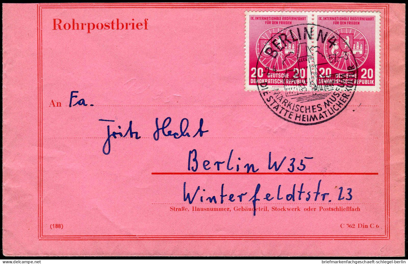 DDR, 1957, 522(2), Brief - Altri & Non Classificati