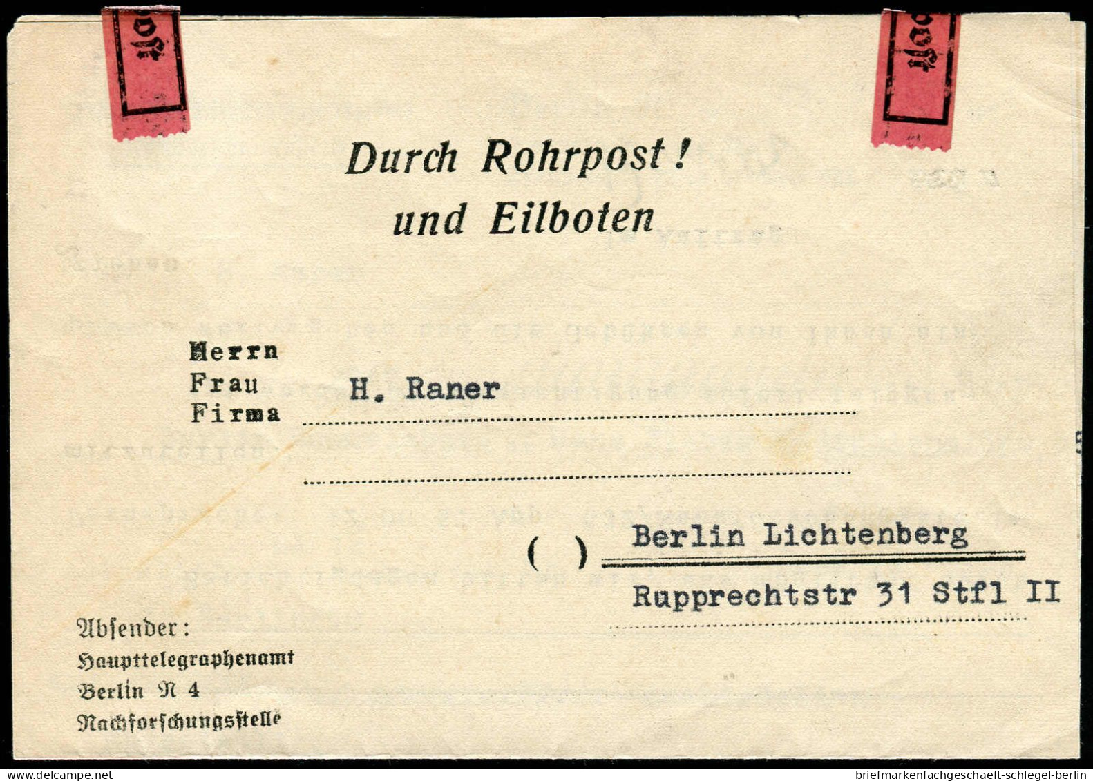 DDR, 1954, PS, Brief - Other & Unclassified