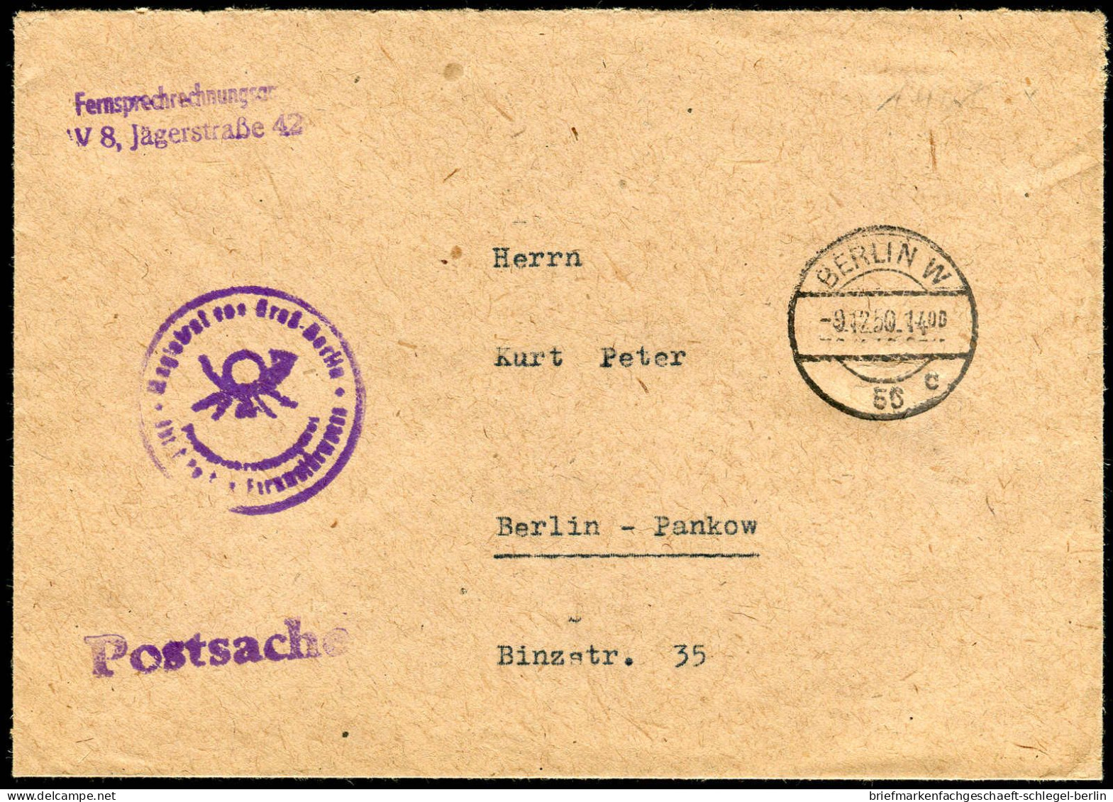 DDR, 1950, PS, Brief - Altri & Non Classificati