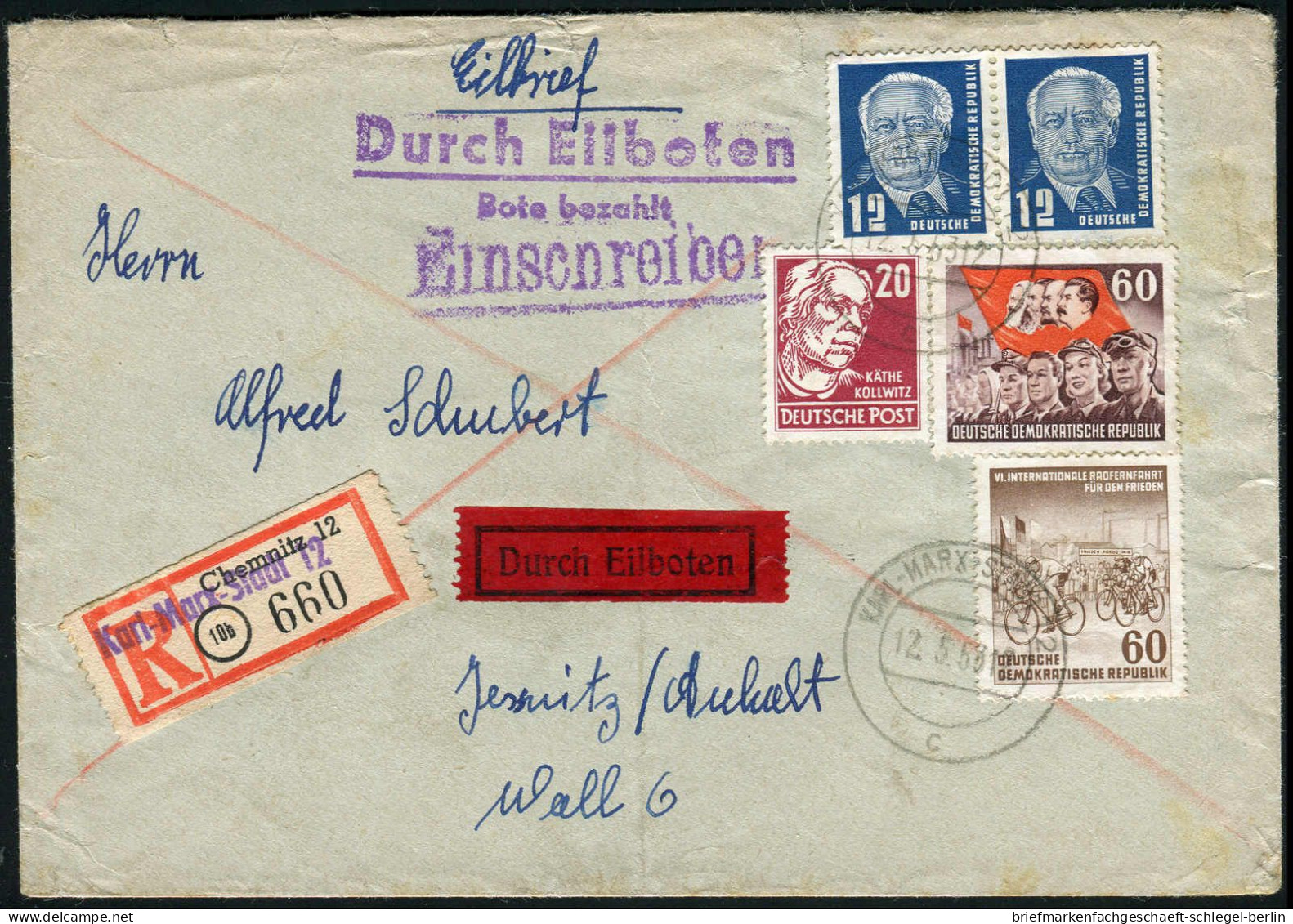 DDR, 1953, 219, 251(2), 352, 357, Brief - Andere & Zonder Classificatie