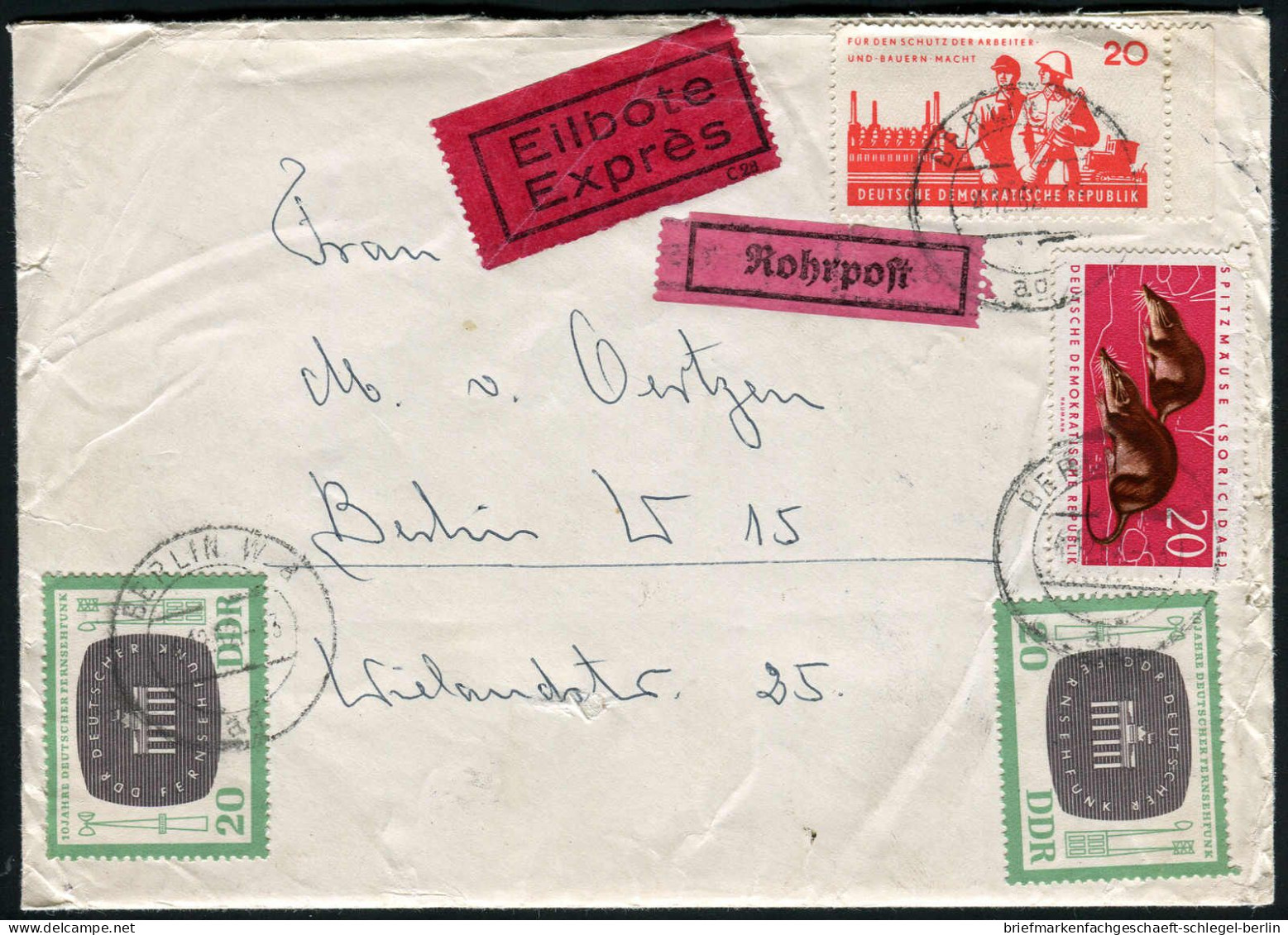 DDR, 1962, 871, 878, 923(2), Brief - Sonstige & Ohne Zuordnung