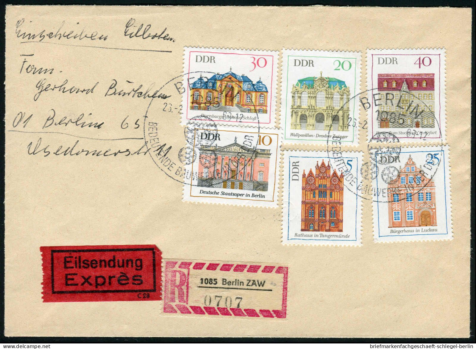 DDR, 1969, 1434 - 1439, Brief - Andere & Zonder Classificatie