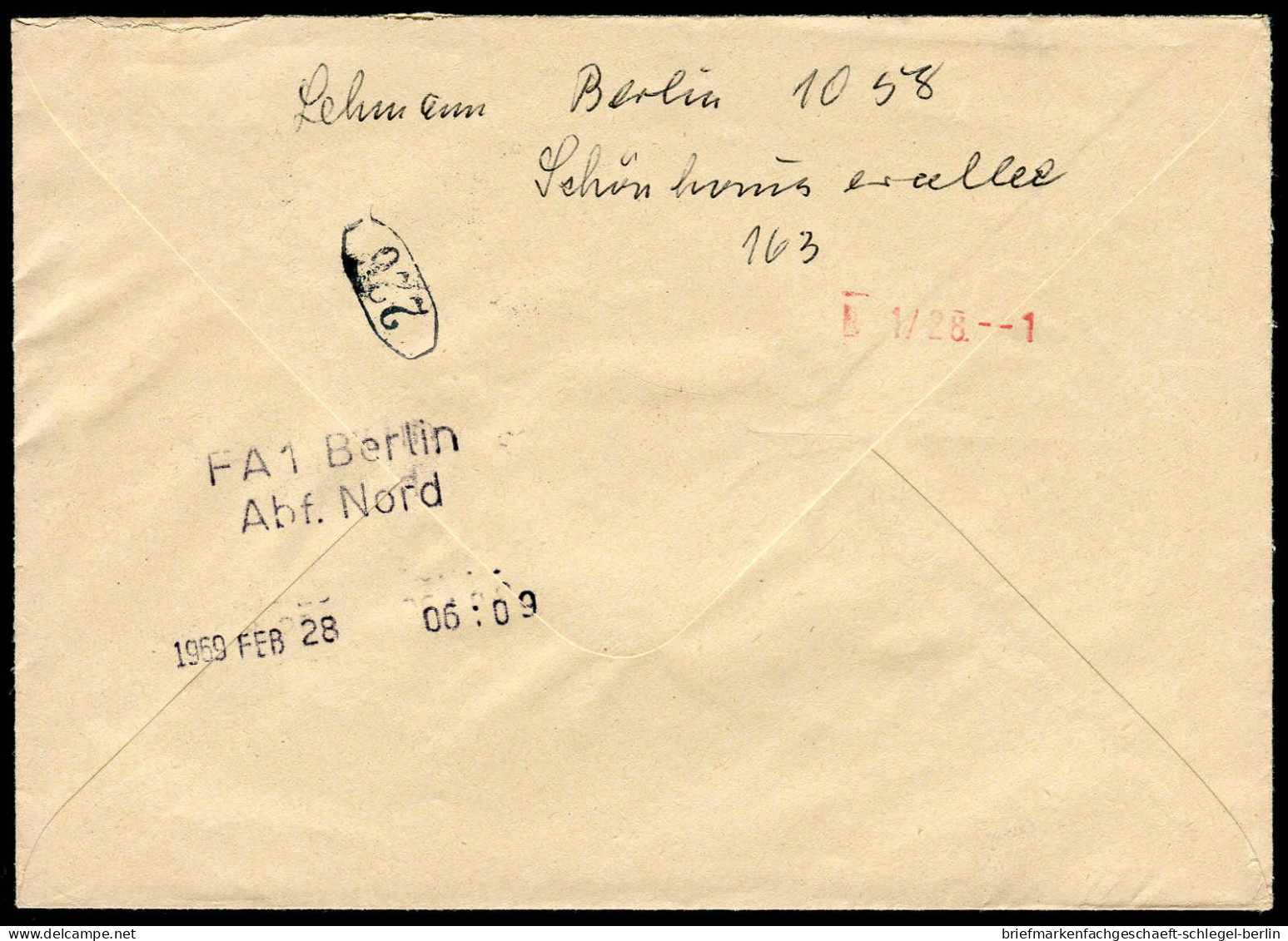 DDR, 1969, 1434 - 1439, Brief - Autres & Non Classés