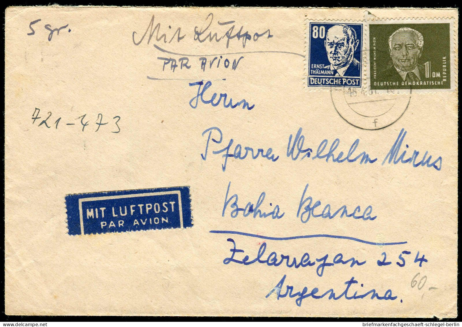 DDR, 1951, 226 + 253, Brief - Altri & Non Classificati