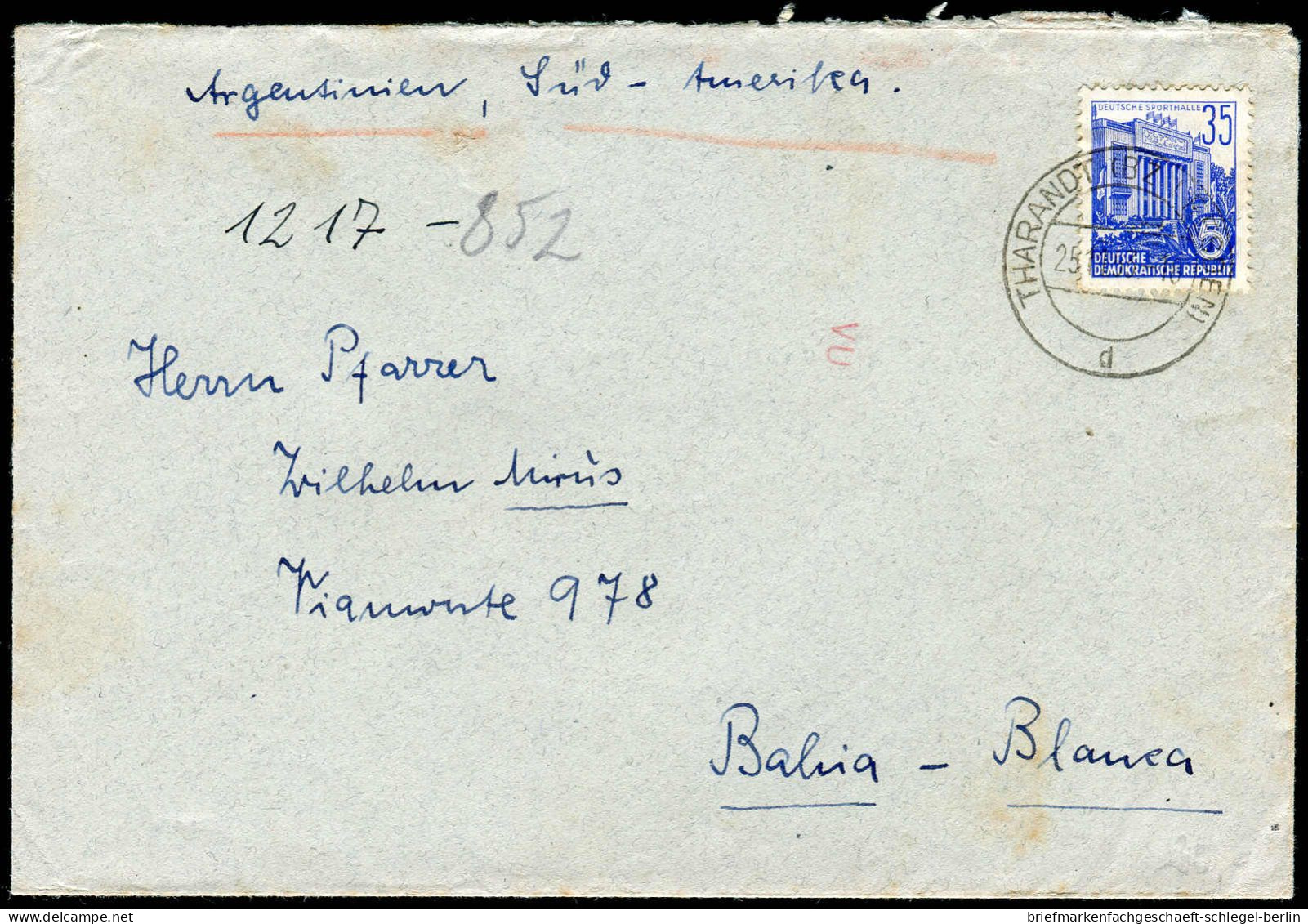 DDR, 1953, 374, Brief - Autres & Non Classés