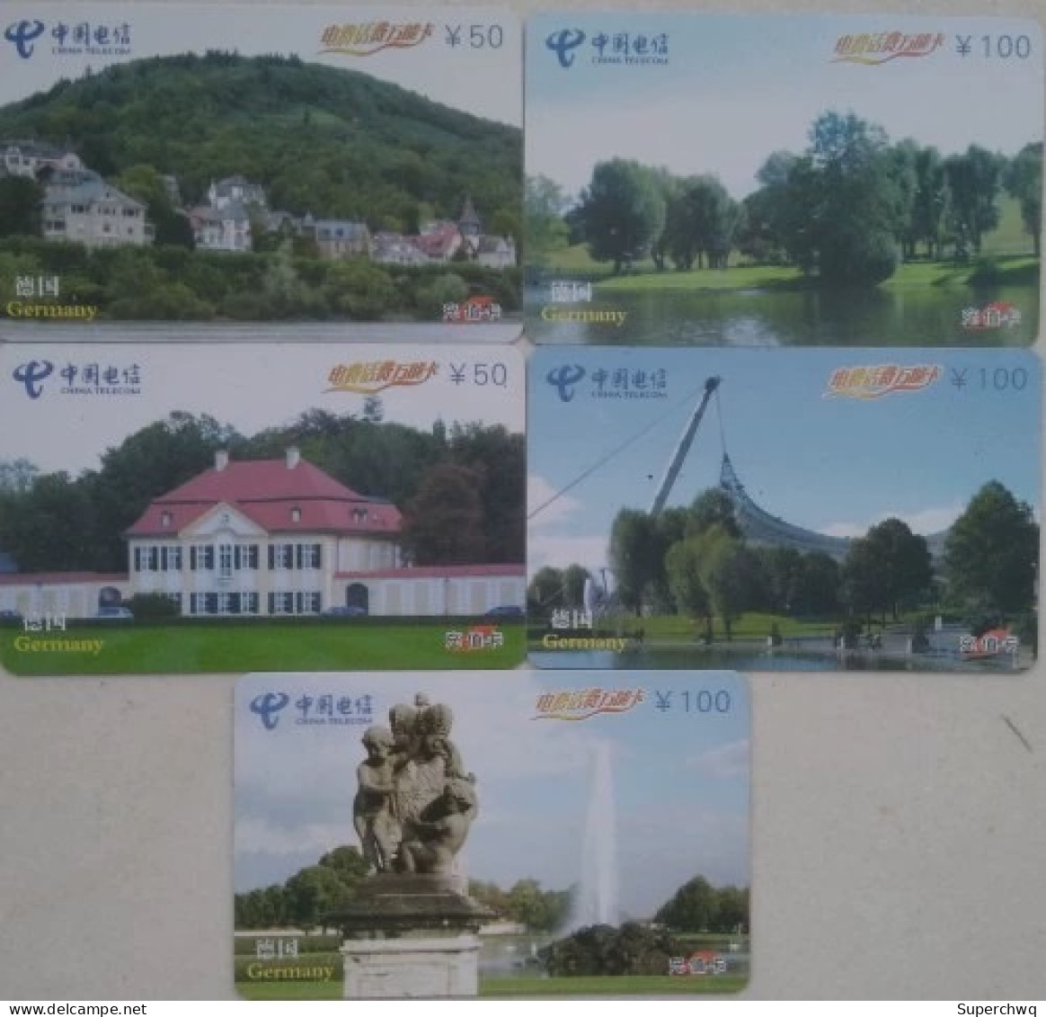 China phonecard,Wuhan Telephone Card WDCZ-2006-90 German Scenery,5 Pcs - Chine