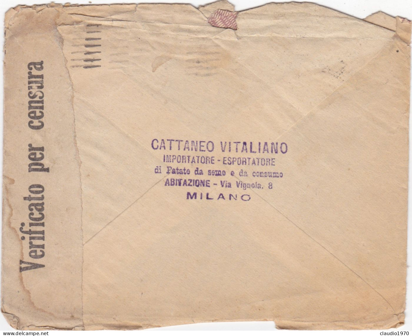 REGNO - ITALIA - POSTA MILITARE -  MILANO  - BUSTA - 10 BERSAGLIERI COMP. MOTO - VIAGGIATA PER P.M. 35.00 -1942 - Militärpost (MP)