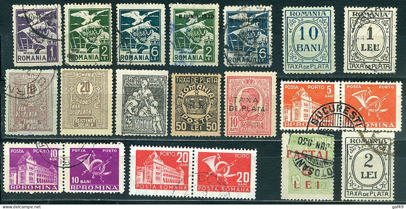 Roumanie Lot De Timbres De Service Taxe Colis Postaux Entre 1927 & 1972 Neufs Et Oblitérés Voir Scan - Dienstmarken