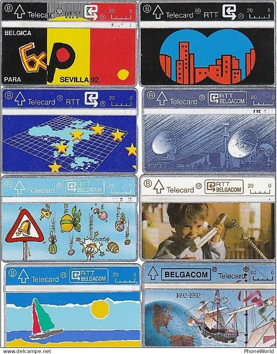 RTT/Belgacom - Nicely Filled Collection 177 Diff Phonecards L&G, S3 - S4 - S6.... - S188, Excellent Used Condition - Sin Chip