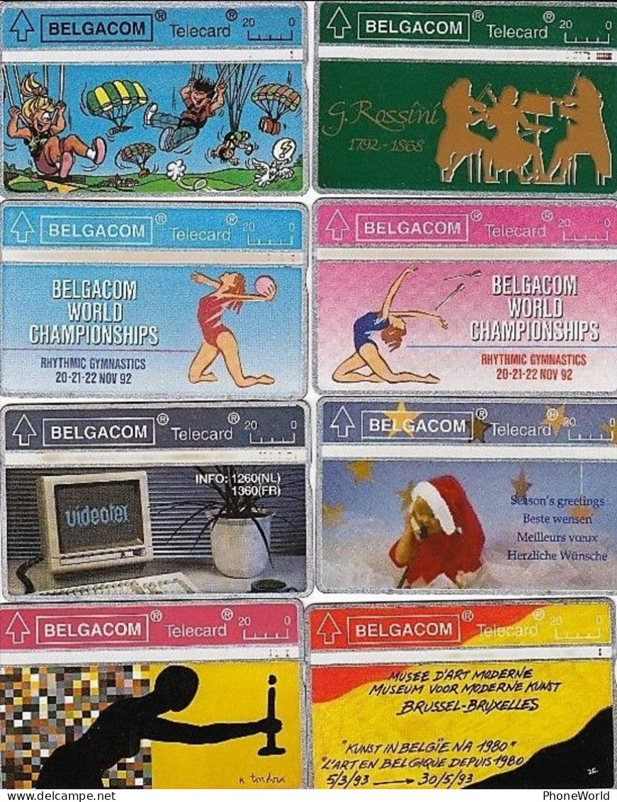 RTT/Belgacom - nicely filled collection 177 diff phonecards L&G, S3 - S4 - S6.... - S188, excellent used condition