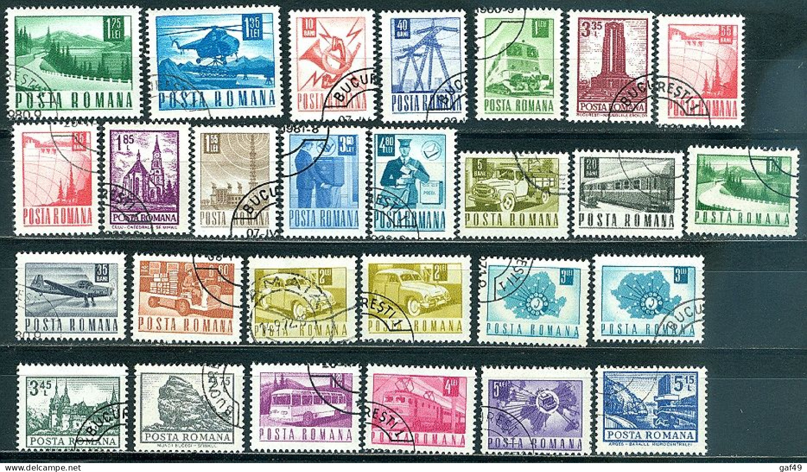 Roumanie Lot De Timbres Des Séries Courantes De 1967 à 1972 Oblitérés à Voir (2 Scans) - Usati