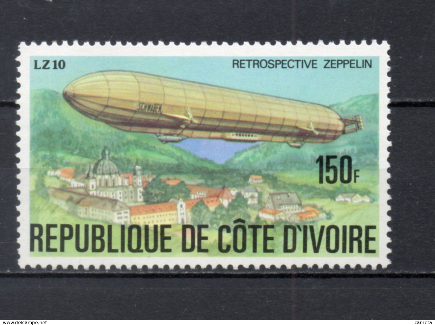 COTE D'IVOIRE N° 436    NEUF SANS CHARNIERE COTE 2.50€    ZEPPELIN - Côte D'Ivoire (1960-...)