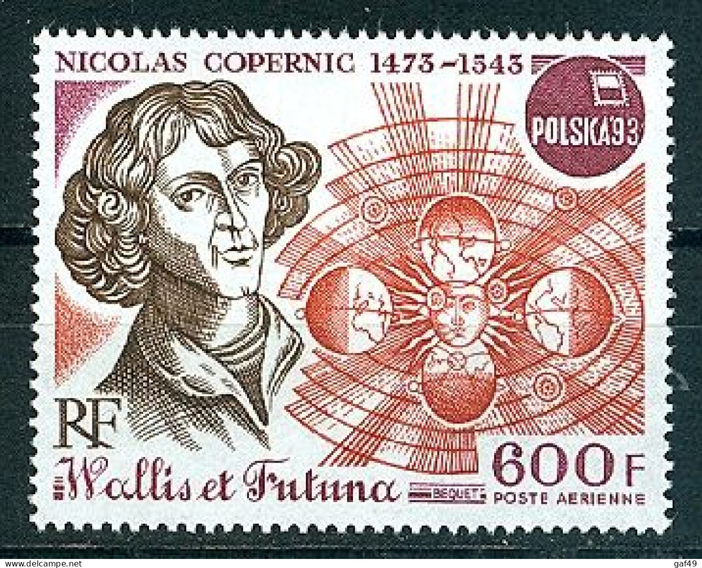 Wallis & Futuna N°Y&T PA 177 De 1993 Polska 93 Neuf Sans Charnière Très Frais - Unused Stamps