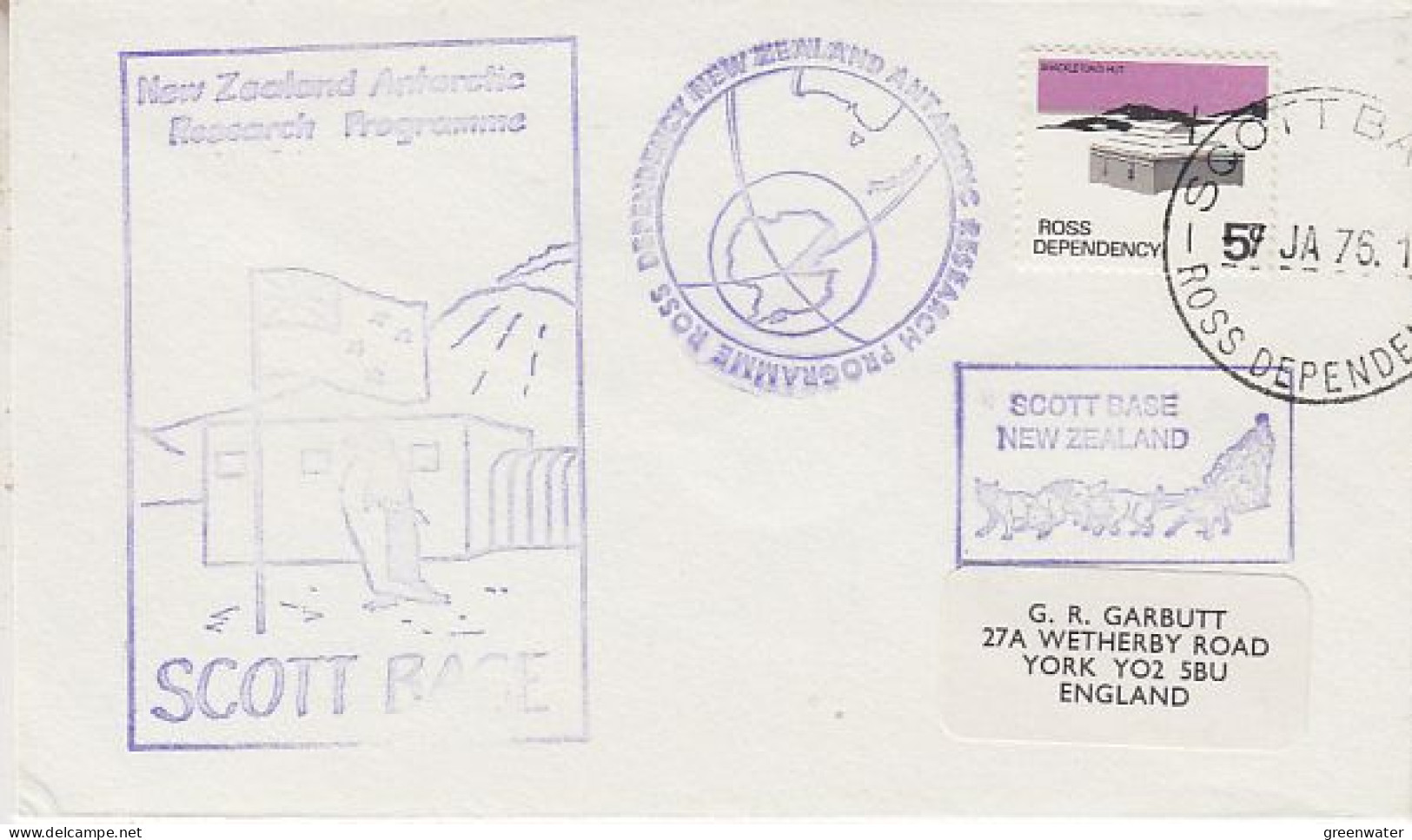 Ross Dependency NZARP Ca Scott Base 7 JA 1976 (RO204) - Brieven En Documenten