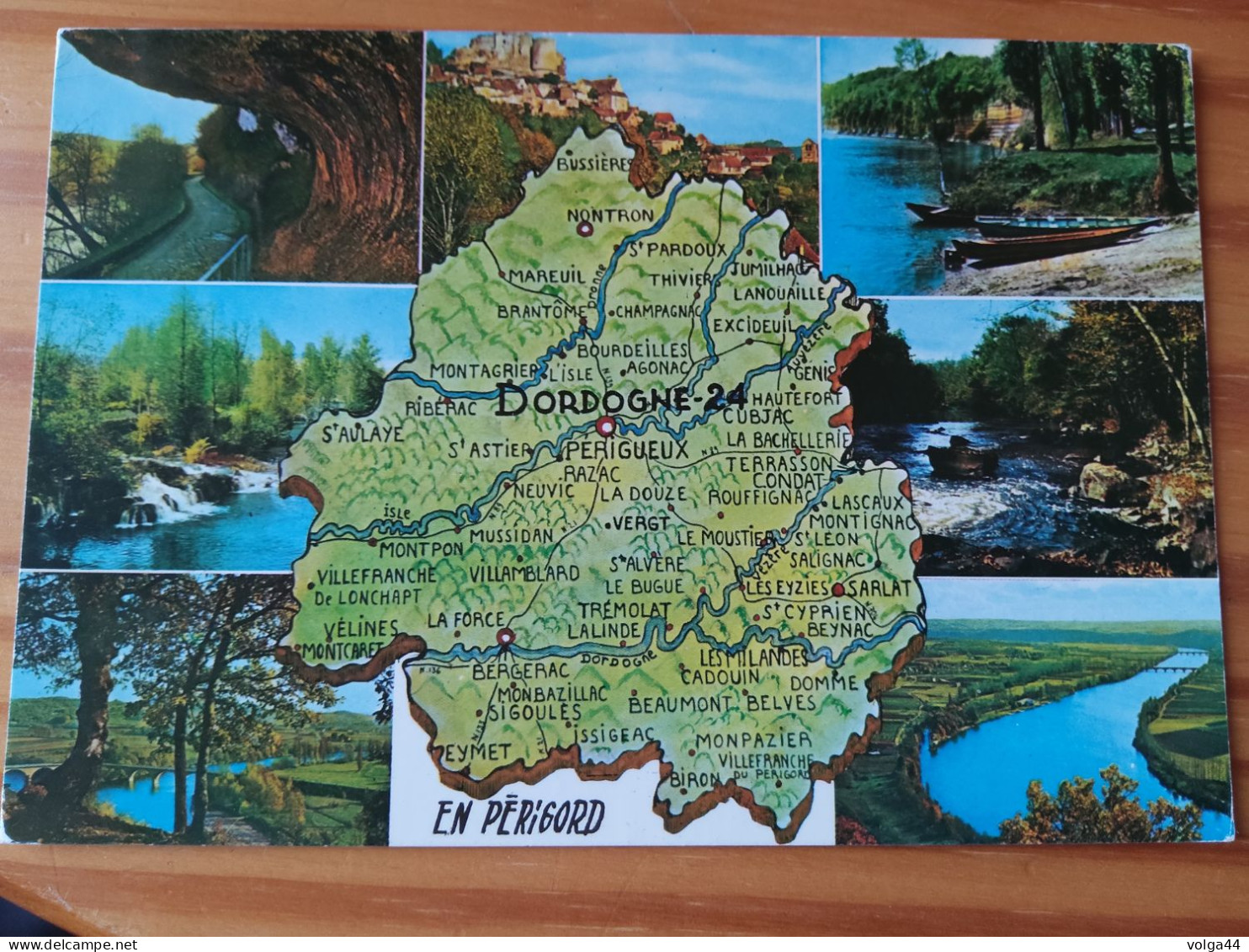 24 - DORDOGNE - Carte Géographique - Contour Du Département Avec Multivues - Carte Geografiche