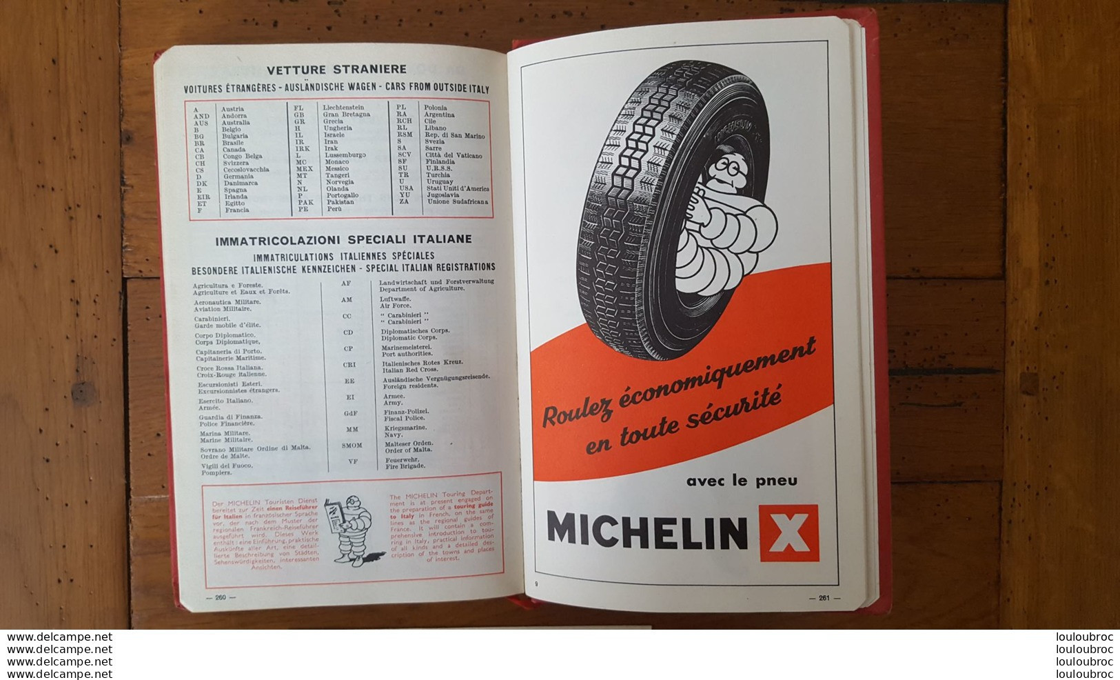 MICHELIN 1957 ITALIE  INTERIEUR EN PARFAIT ETAT - Michelin-Führer