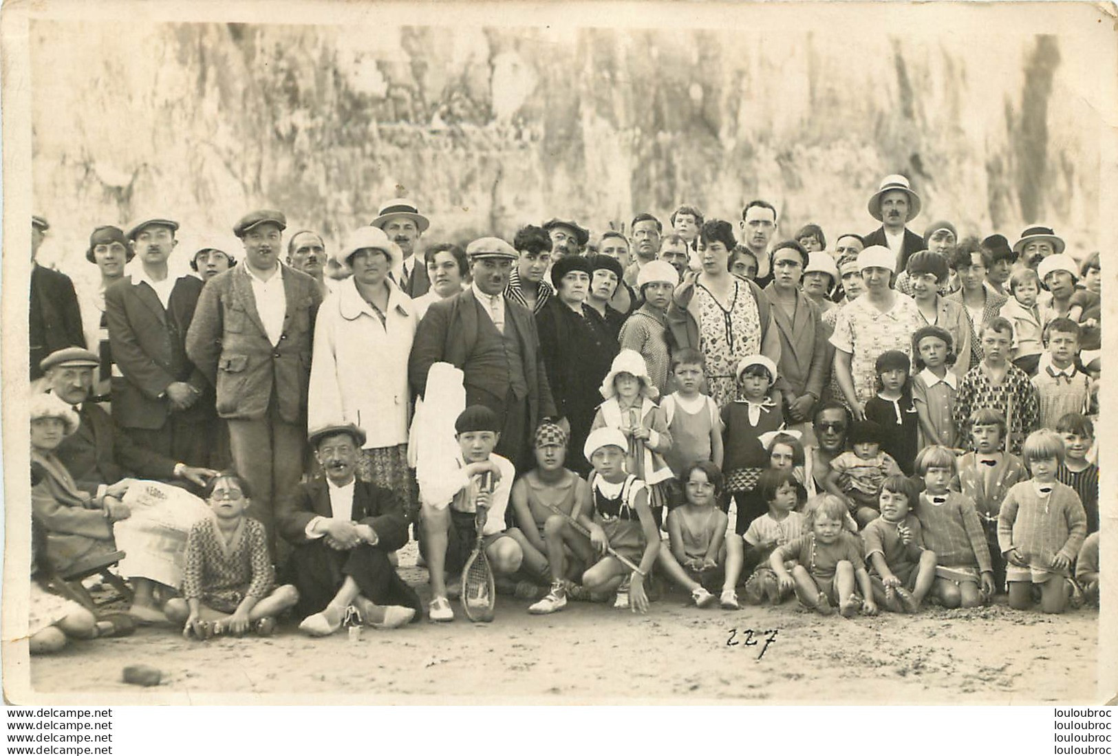 AULT CARTE PHOTO 1927 BORD DE PLAGE - Ault