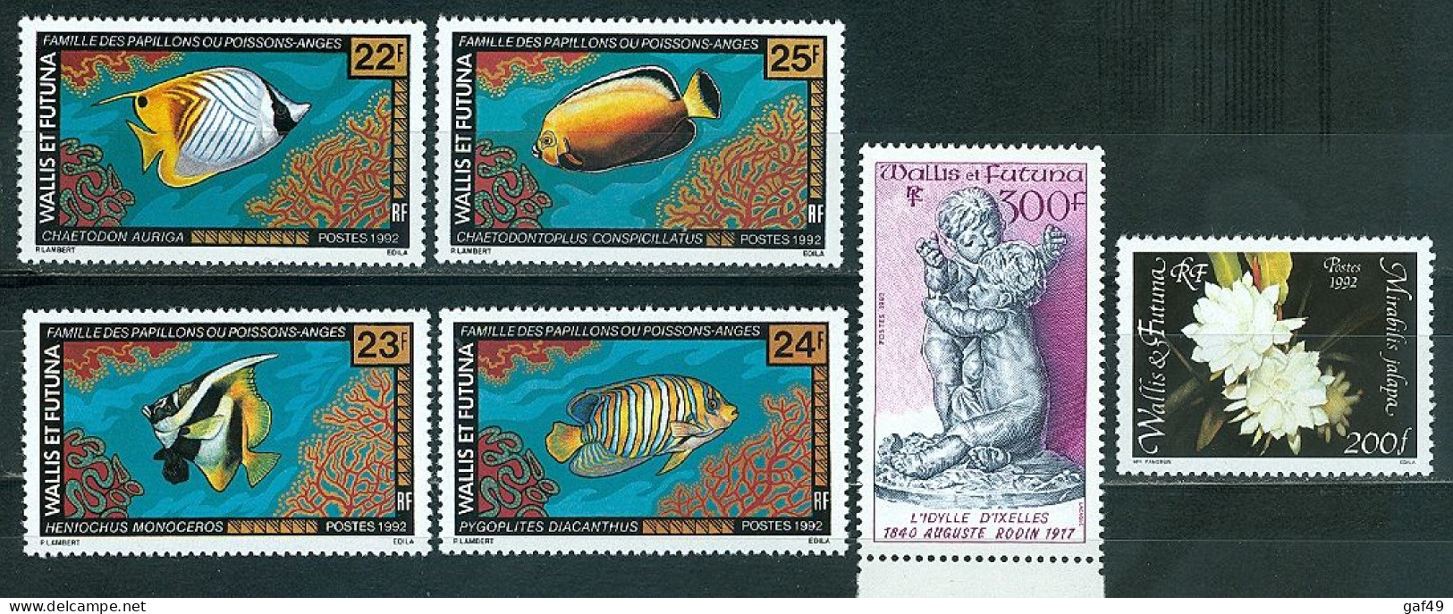 Wallis & Futuna N°Y&T 424 à 443 Poste Année 1992 Sujets Divers Neuf Sans Charnière Très Frais (3 Scans) - Neufs