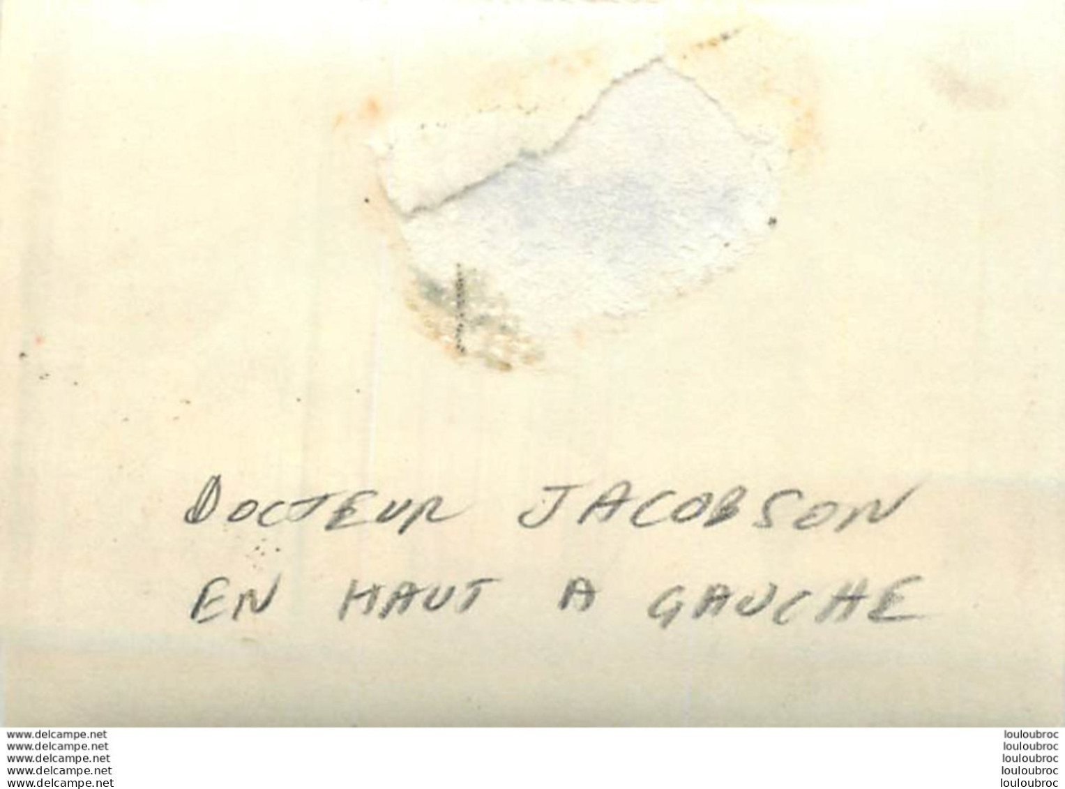 PHOTO 8 X 5.50 CM DOCTEUR JACOBSON  EN HAUT A GAUCHE - Salute