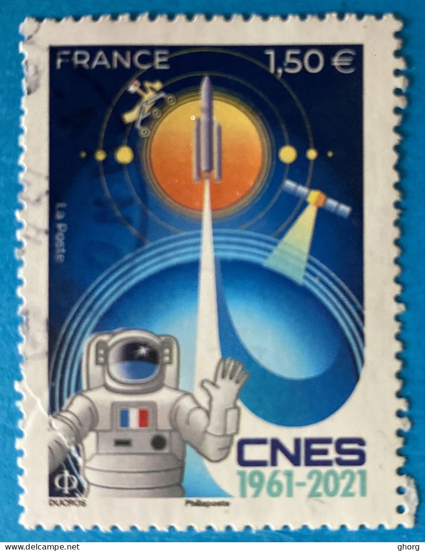 France 2021 : Espace, 60e Anniversaire De La Création Du CNES N° 5522 Oblitéré - Used Stamps