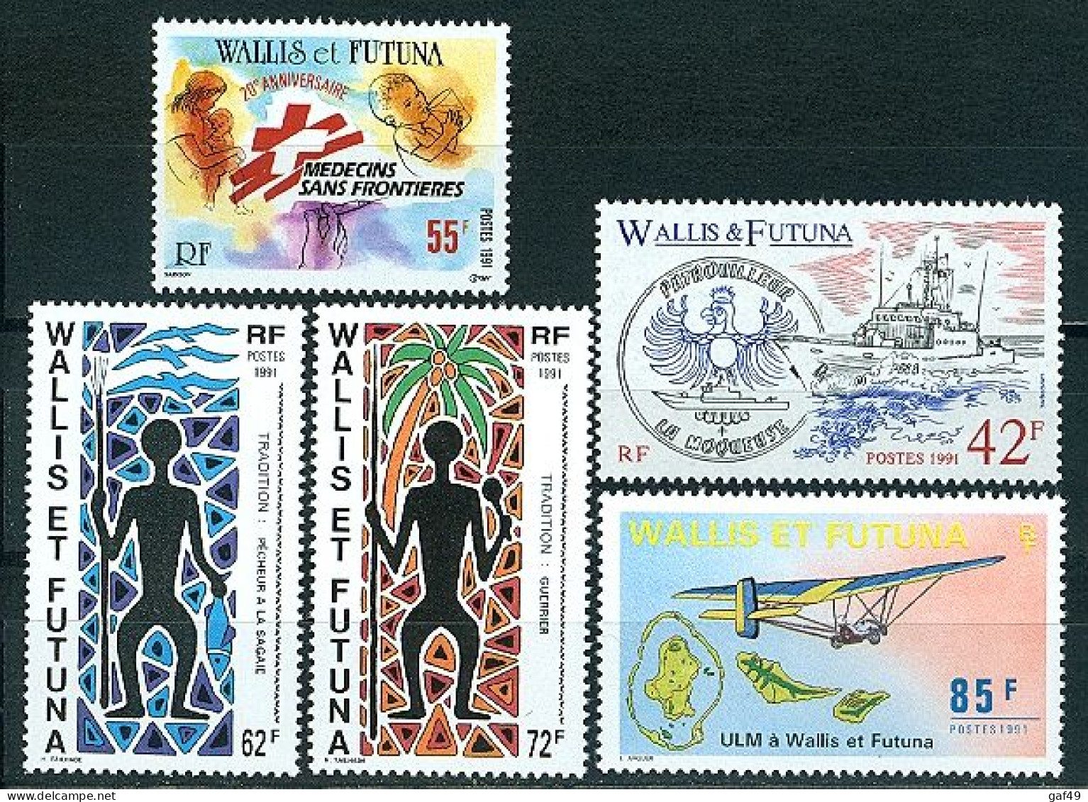 Wallis & Futuna N°Y&T 405 à 410 Poste 1991 Sujets Divers Neuf Sans Charnière Très Frais - Ongebruikt