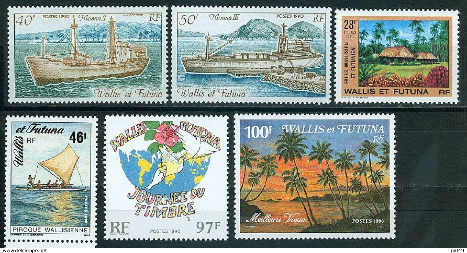 Wallis & Futuna N°Y&T 393 à 404A Poste Année 1990 Sujets Divers Neuf Sans Charnière Très Frais 2 Scans - Neufs