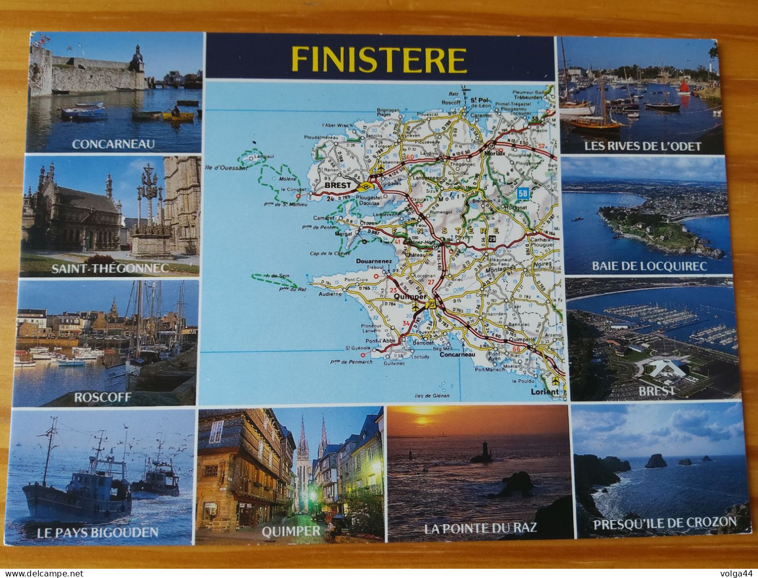 29 - FINISTERE - Carte Géographique - Contour Du Département Avec Multivues - Maps
