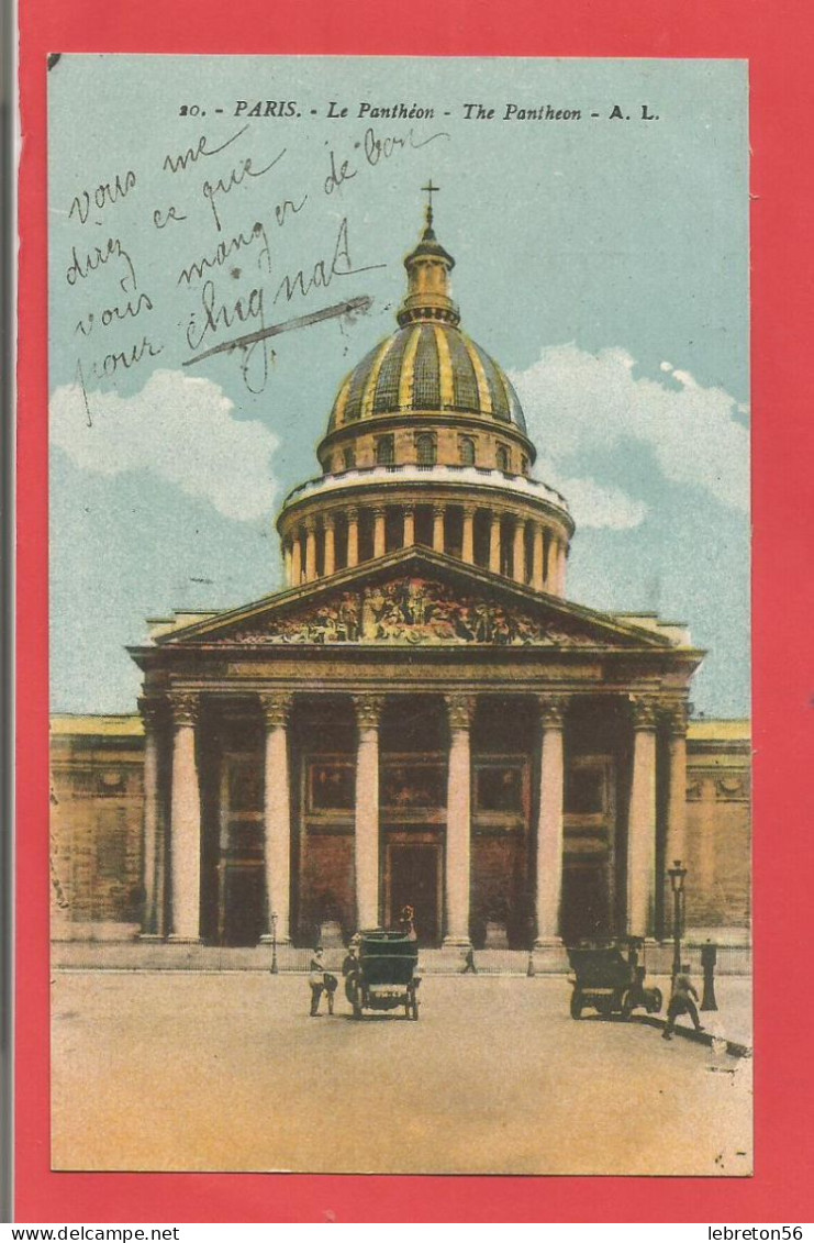 C.P.A. ( 75 ) « PARIS » Le Panthéon  -  Jolie Vue Générale Animée X2phots - Pantheon