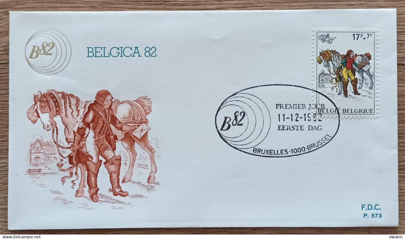 Belgique - FDC 1982 - YT N°2074 - Belgica'82 / Exposition Philatélique - 1981-1990