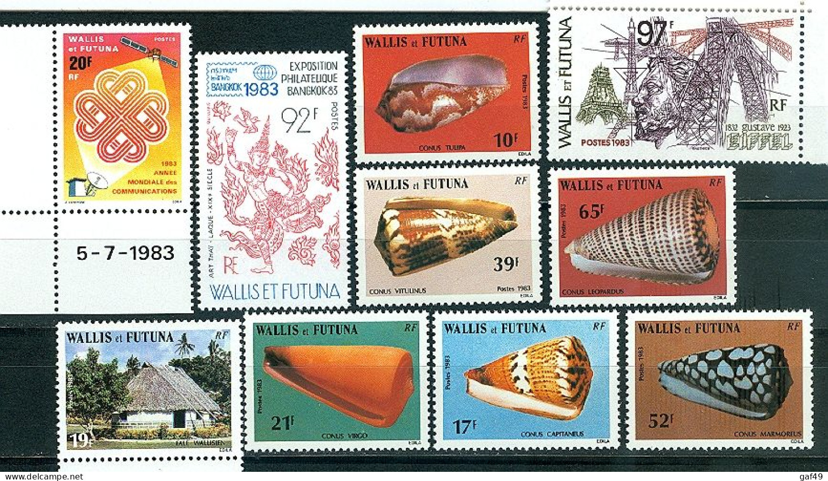 Wallis & Futuna N°Y&T 302 à 311 Poste Année 1983 Sujets Divers Neuf Sans Charnière Très Frais - Ongebruikt