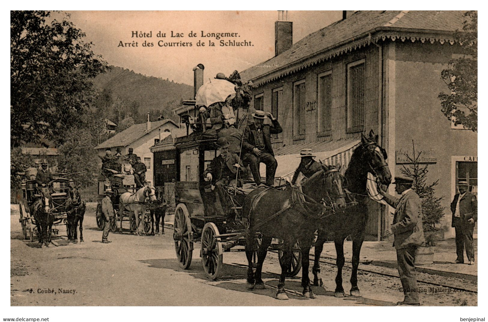 Hôtel Du Lac De Longemer - Arrivée Des Courriers De La Schlucht - Xonrupt Longemer