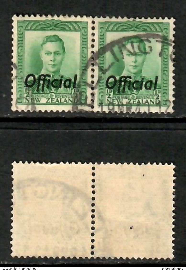 NEW ZEALAND    Scott # O 72 USED PAIR (CONDITION PER SCAN) (Stamp Scan # 1044-17) - Service