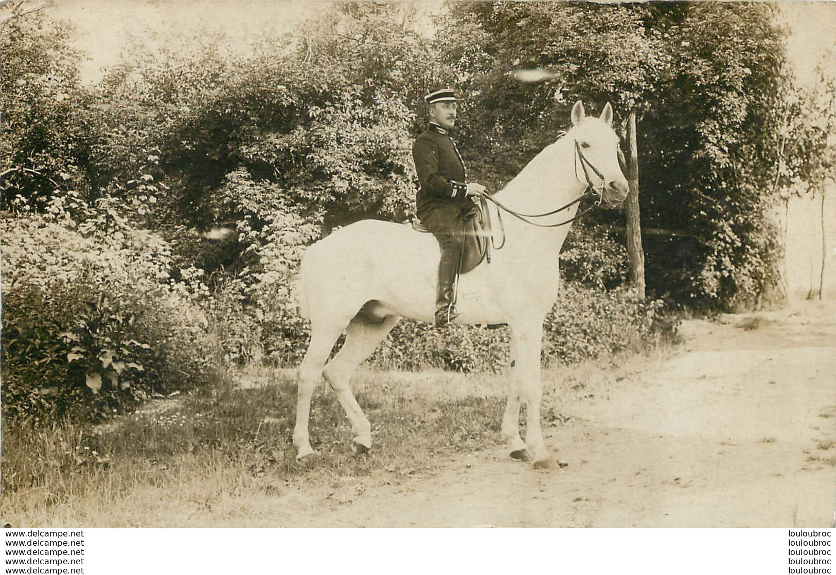 MAILLY LE CAMP CARTE PHOTO SOLDAT A CHEVAL - Mailly-le-Camp