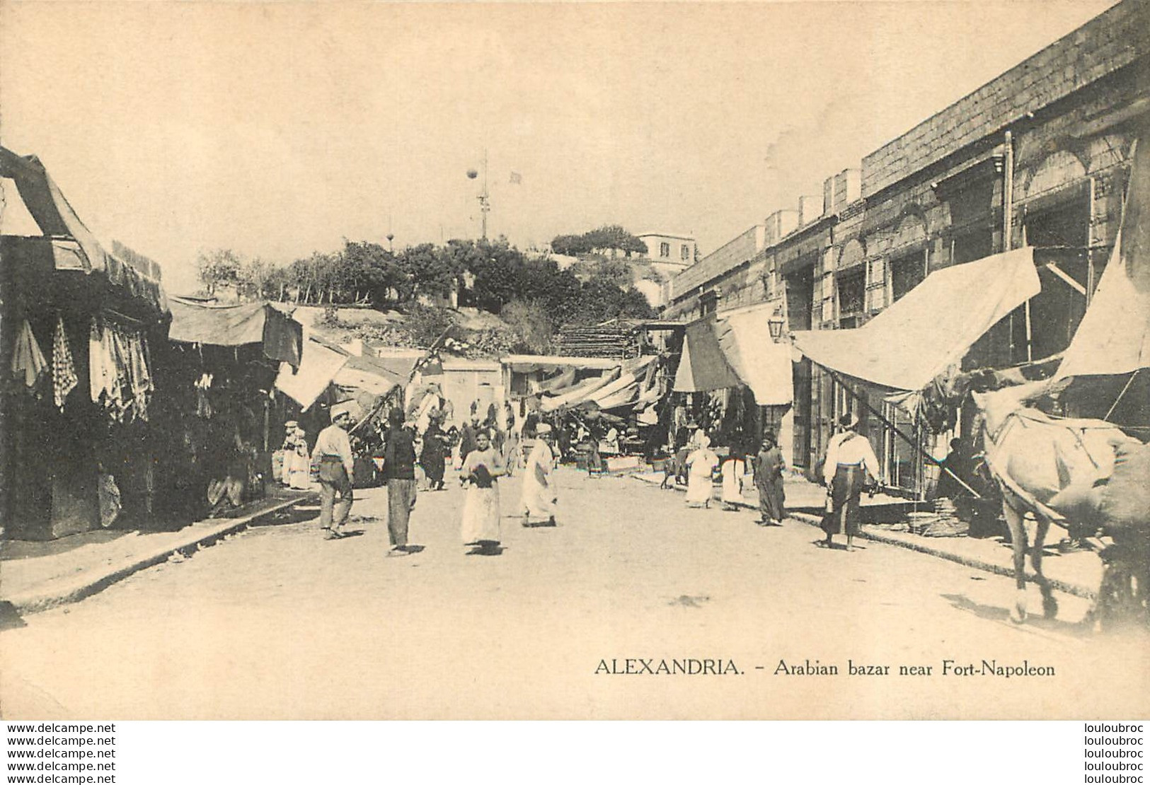 ALEXANDRIA  ARABIAN BAZAR NEAR FORT NAPOLEON - Alexandria