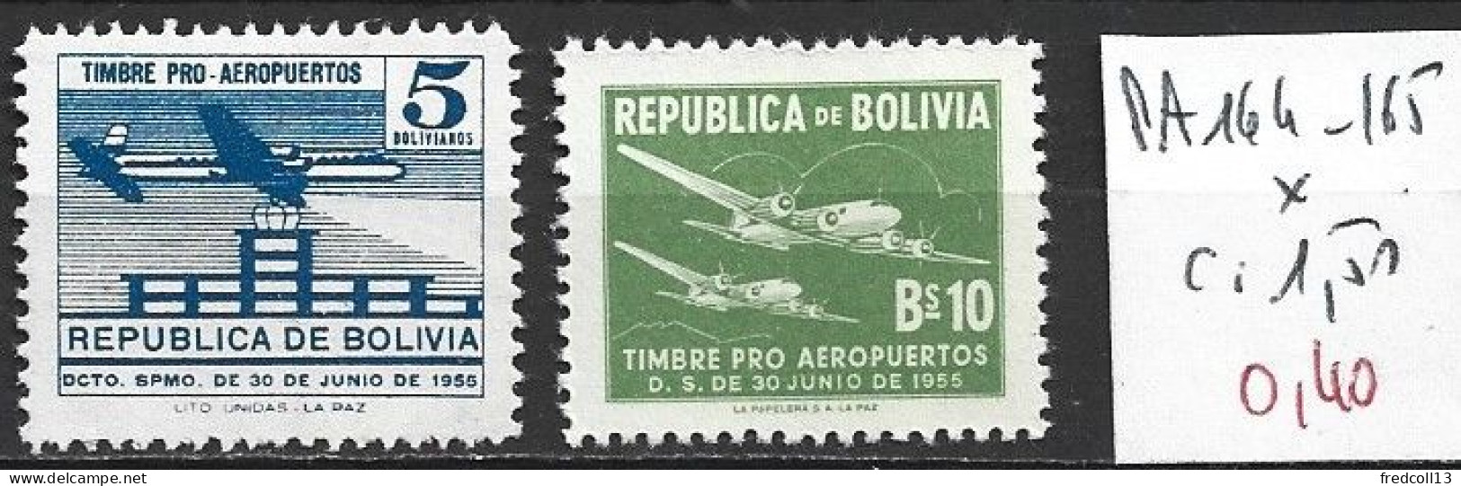 BOLIVIE PA 164-65 * Côte 1.50 € - Bolivie