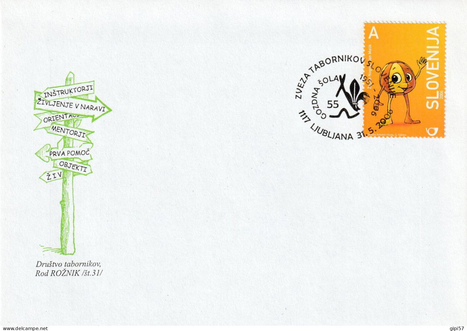 SCOUT SLOVENIA 2006 - FDC 55. FORESTRY SCHOOL. SPECIAL CANCEL LJUBLJANA - Slowenien