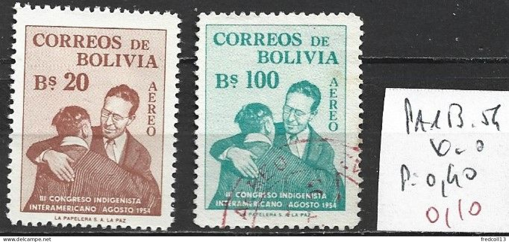 BOLIVIE PA 153-54 * & Oblitéré Côte 0.40 € - Bolivien