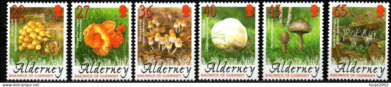 Alderney 2004 - Mi.Nr. 224 - 229 - Postfrisch MNH - Pilze Mushrooms - Pilze